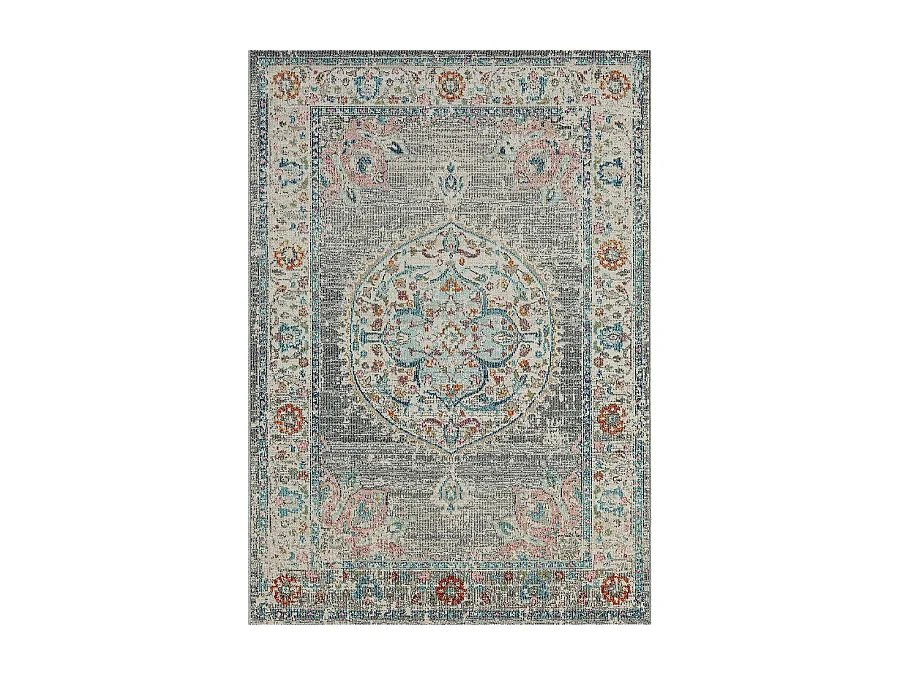 Tapis Palma d'extérieur Oriental, Gris, 80 x 300 cm