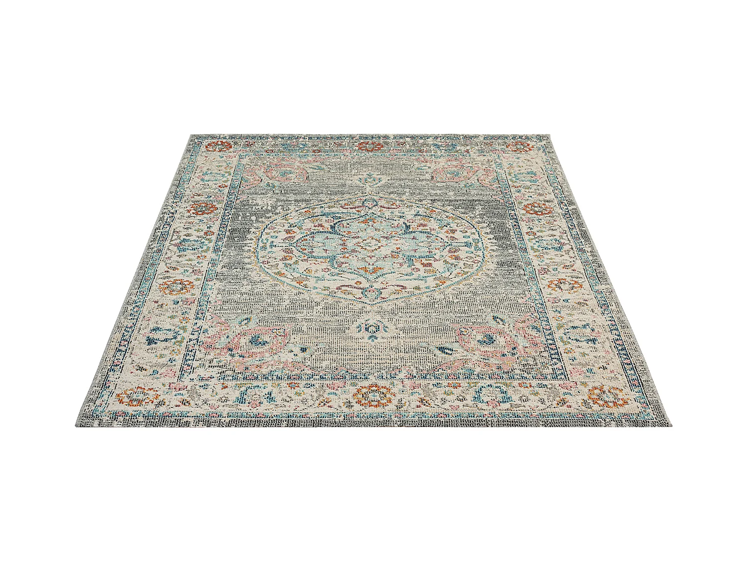 Tapis Palma d'extérieur Oriental, Gris, 80 x 300 cm