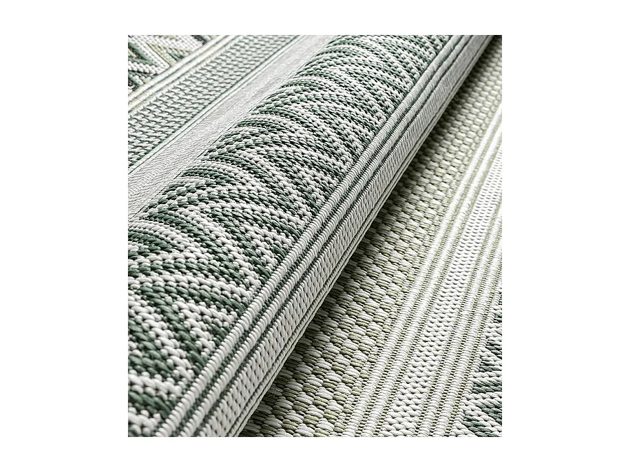 Tapis Machka d'extérieur diamant, Vert, 160 cm, Rond