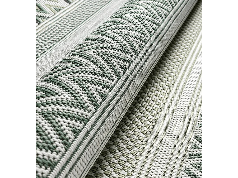 Tapis Machka d'extérieur diamant, Vert, 160 cm, Rond