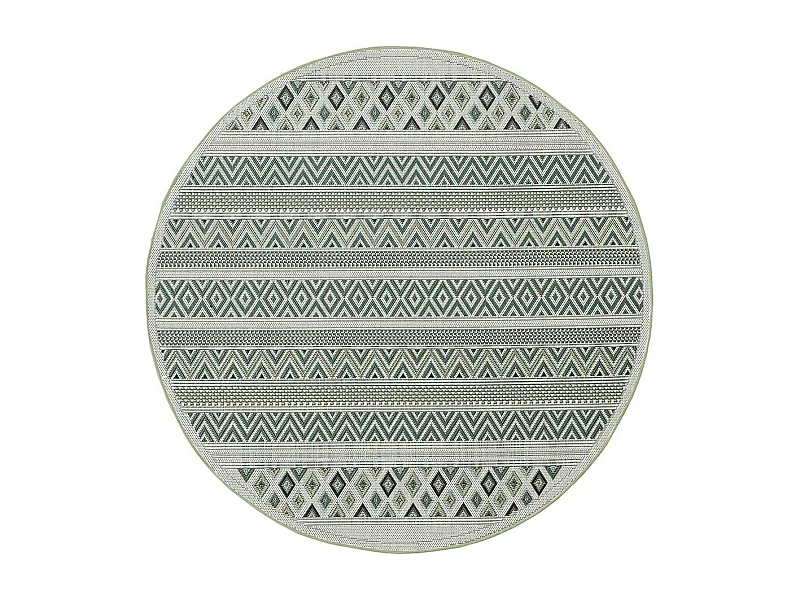 Alfombra Machka Exterior Diamante, Verde,  160 cm, redondo