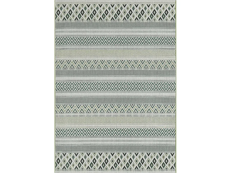 Tapis Machka d'extérieur diamant, Vert, 140 x 200 cm