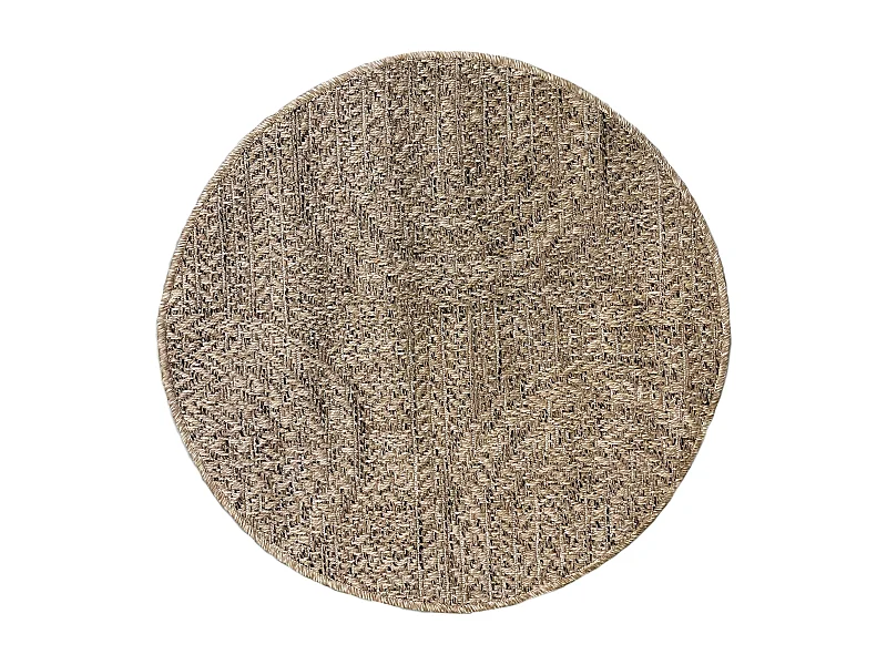 Teppich Kansas Outdoor Indoor Jute Optik Wetterfest - Natur - 80 cm, rund
