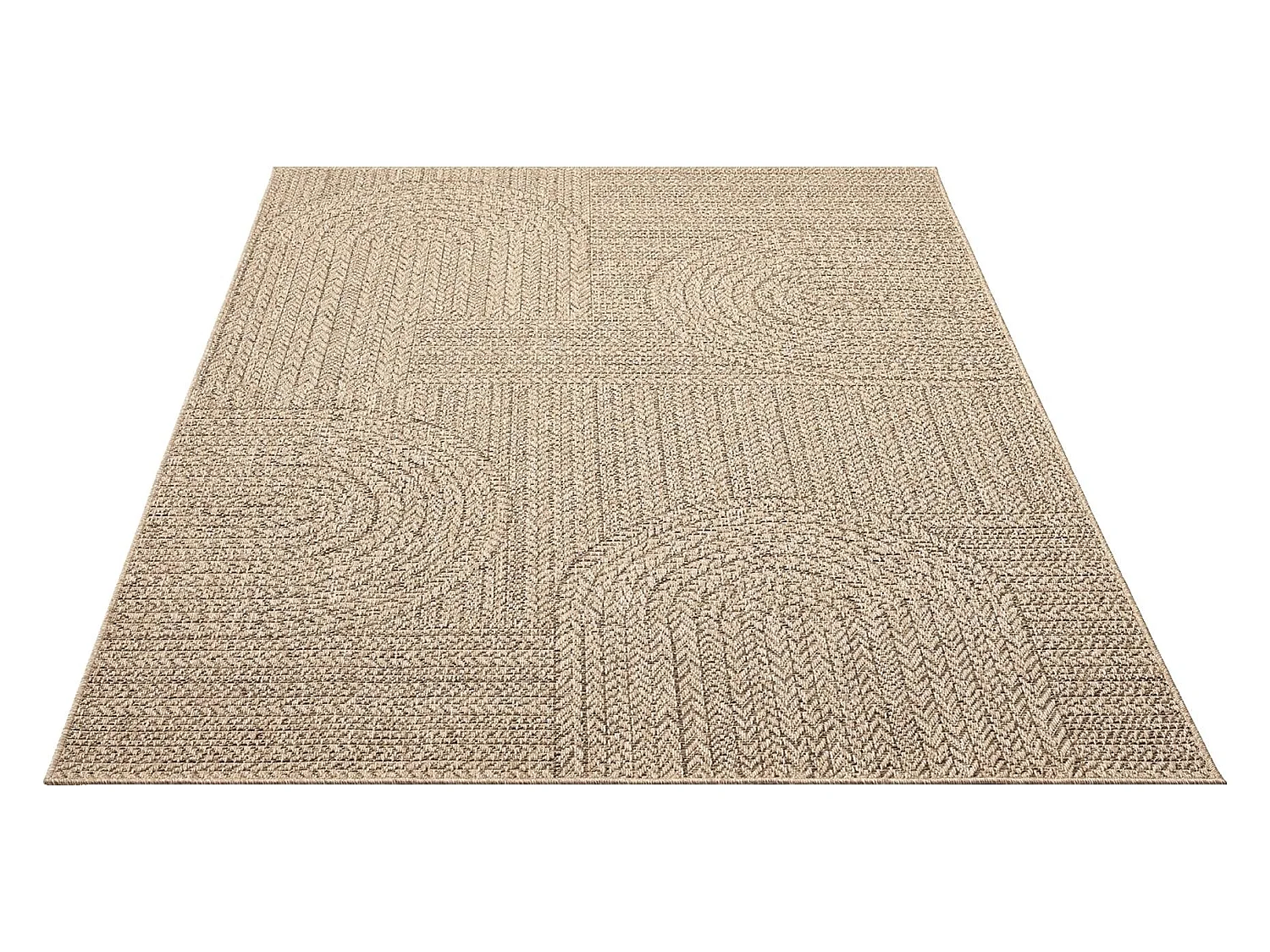 Teppich Kansas Outdoor Indoor Jute Optik Wetterfest - Natur - 60 x 90 cm