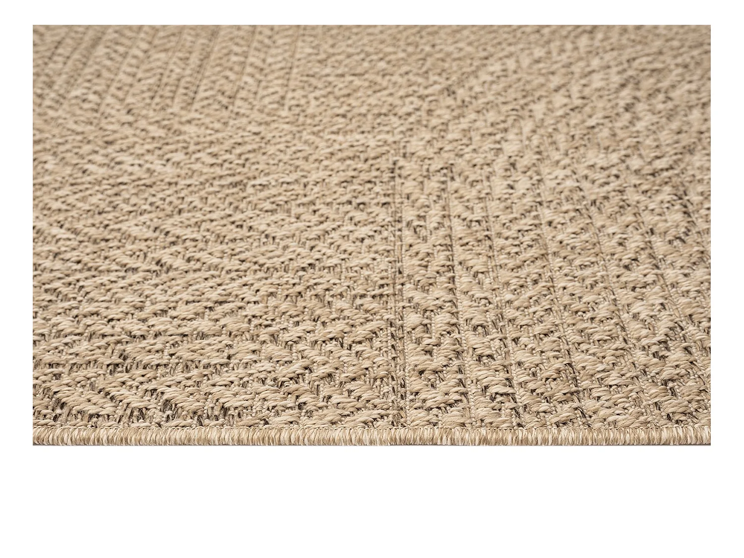 Tapis Kansas intérieur extérieur jute résistant intempéries terrasse - Nature - 80 x 250 cm