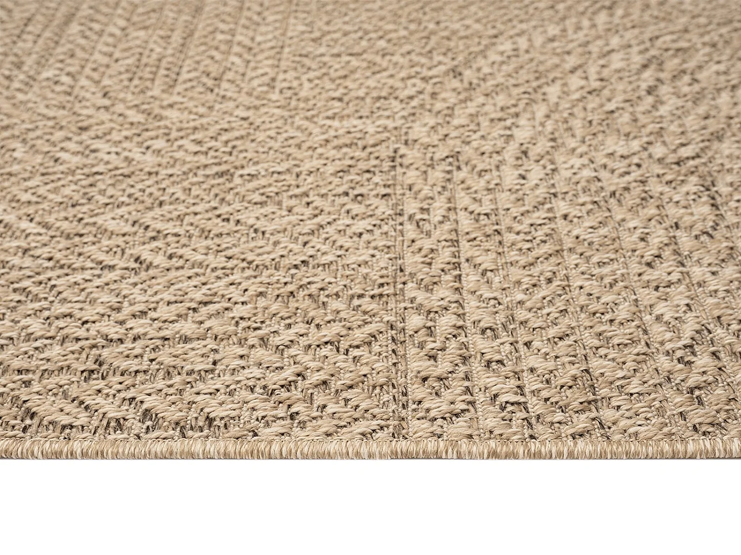 Tapis Kansas intérieur extérieur jute résistant intempéries terrasse - Nature - 80 x 250 cm