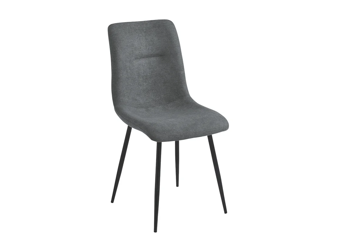 Conjunto de 2 cadeiras antracite "Nymara" com estrutura preta cm 45x59 90h