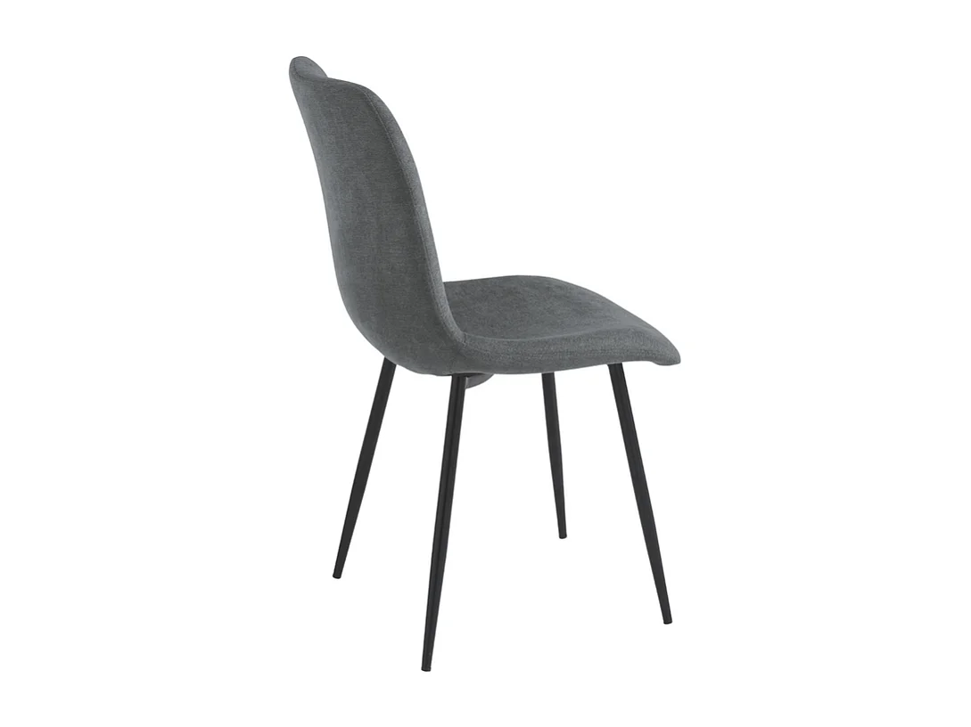 Conjunto de 2 cadeiras antracite "Nymara" com estrutura preta cm 45x59 90h