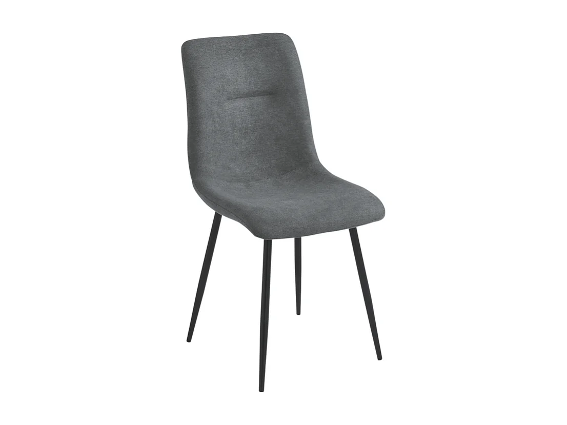 2er-Set Stühle "Nymara" in Anthrazit mit schwarzem Gestell cm 45x59 90h