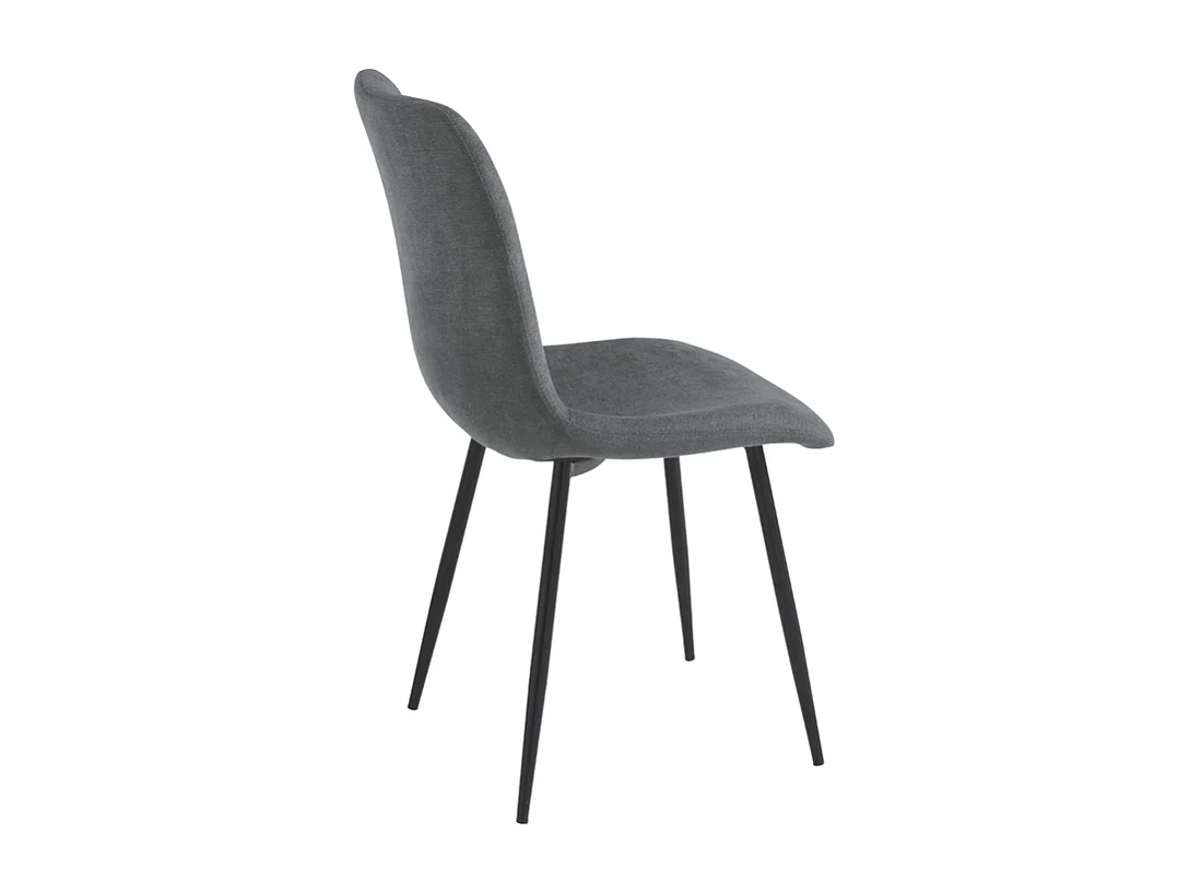 2er-Set Stühle "Nymara" in Anthrazit mit schwarzem Gestell cm 45x59 90h