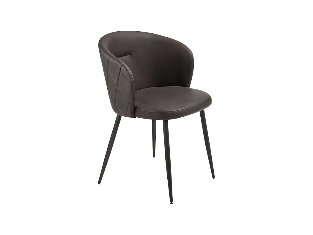 Juego de 2 sillas de comedor "Boston" marrones en ecopiel cm 56x55 78h