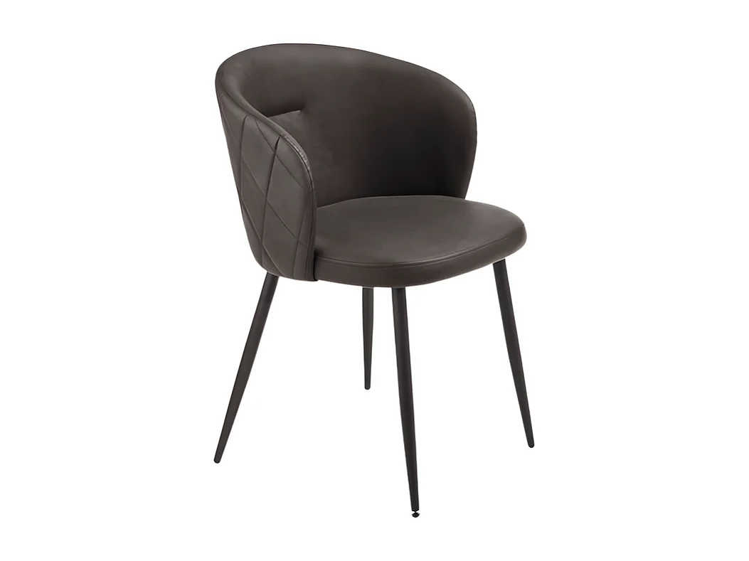 Set di 2 sedie da pranzo marroni "Boston" in ecopelle cm 56x55 78h