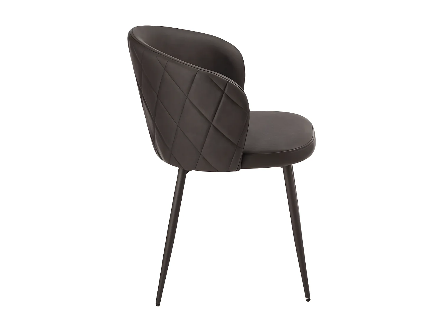 Set di 2 sedie da pranzo marroni "Boston" in ecopelle cm 56x55 78h