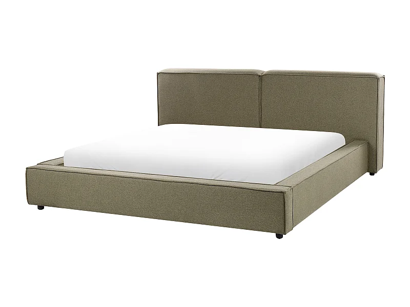 Lit avec sommier Tissu LINARDS 180 x 200 cm Vert