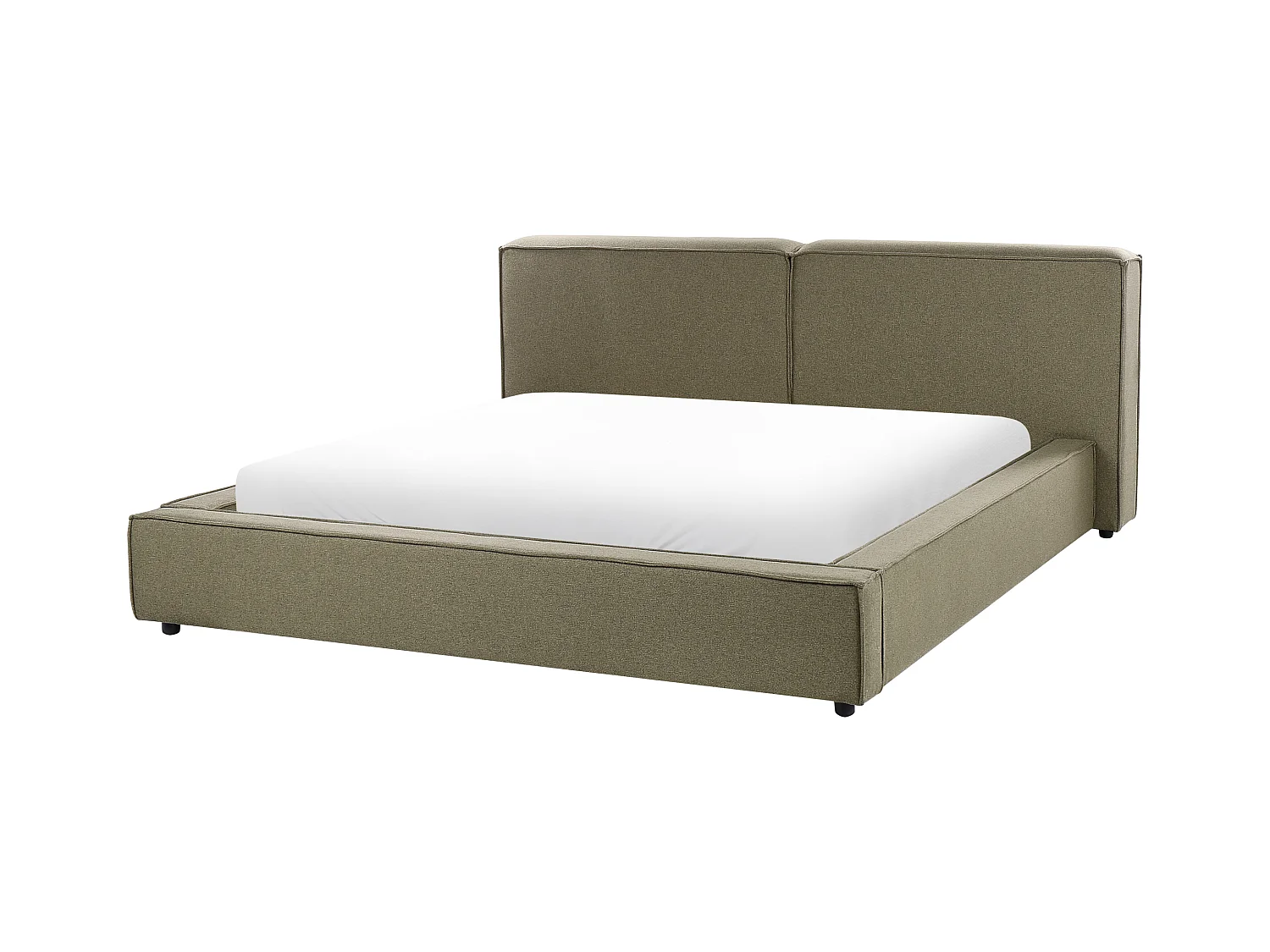 Lit avec sommier Tissu LINARDS 180 x 200 cm Vert