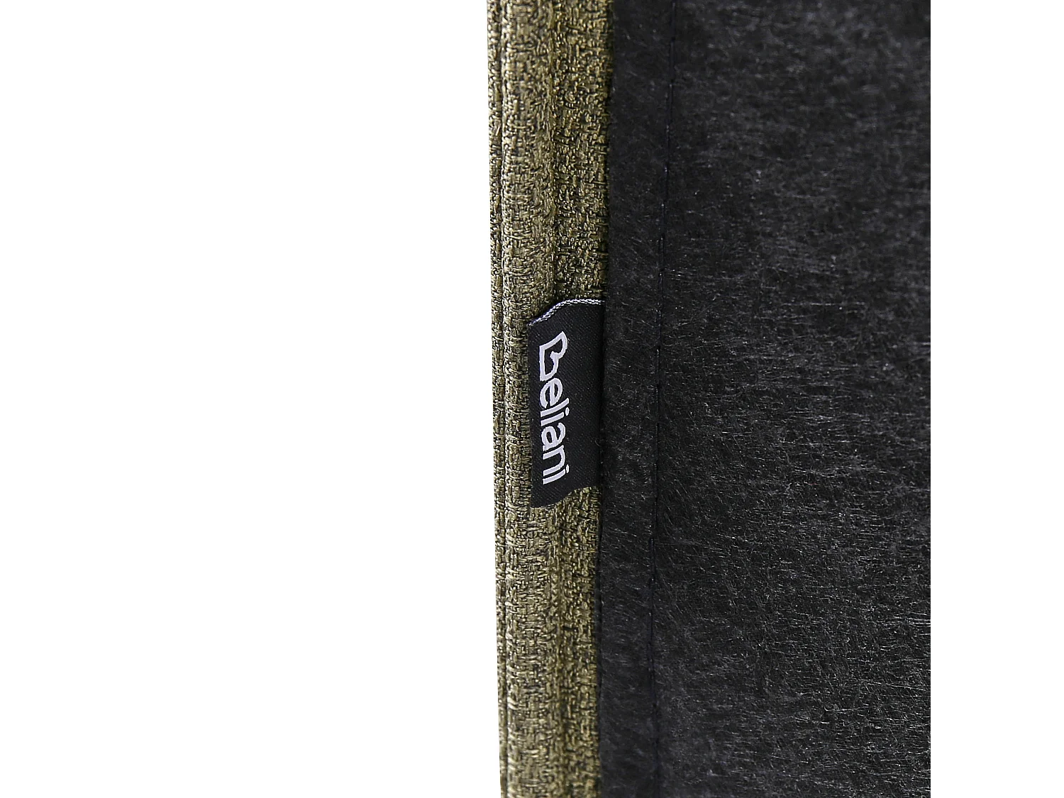 Lit avec sommier Tissu LINARDS 180 x 200 cm Vert olive