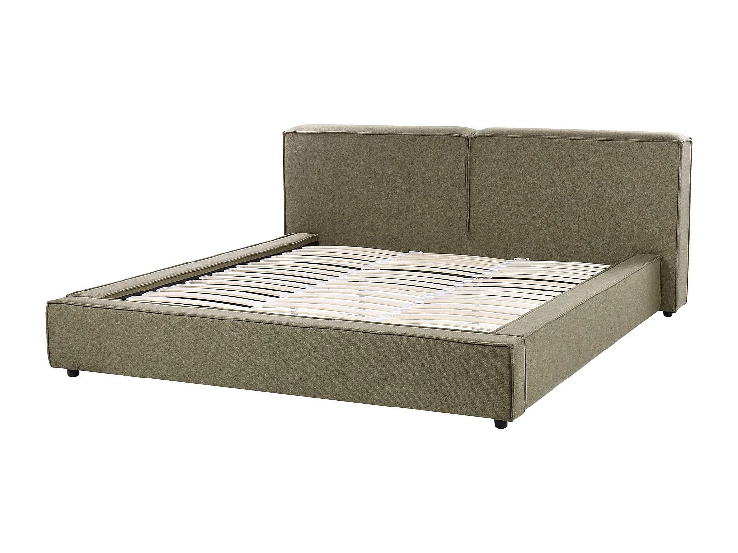 Lit avec sommier Tissu LINARDS 180 x 200 cm Vert
