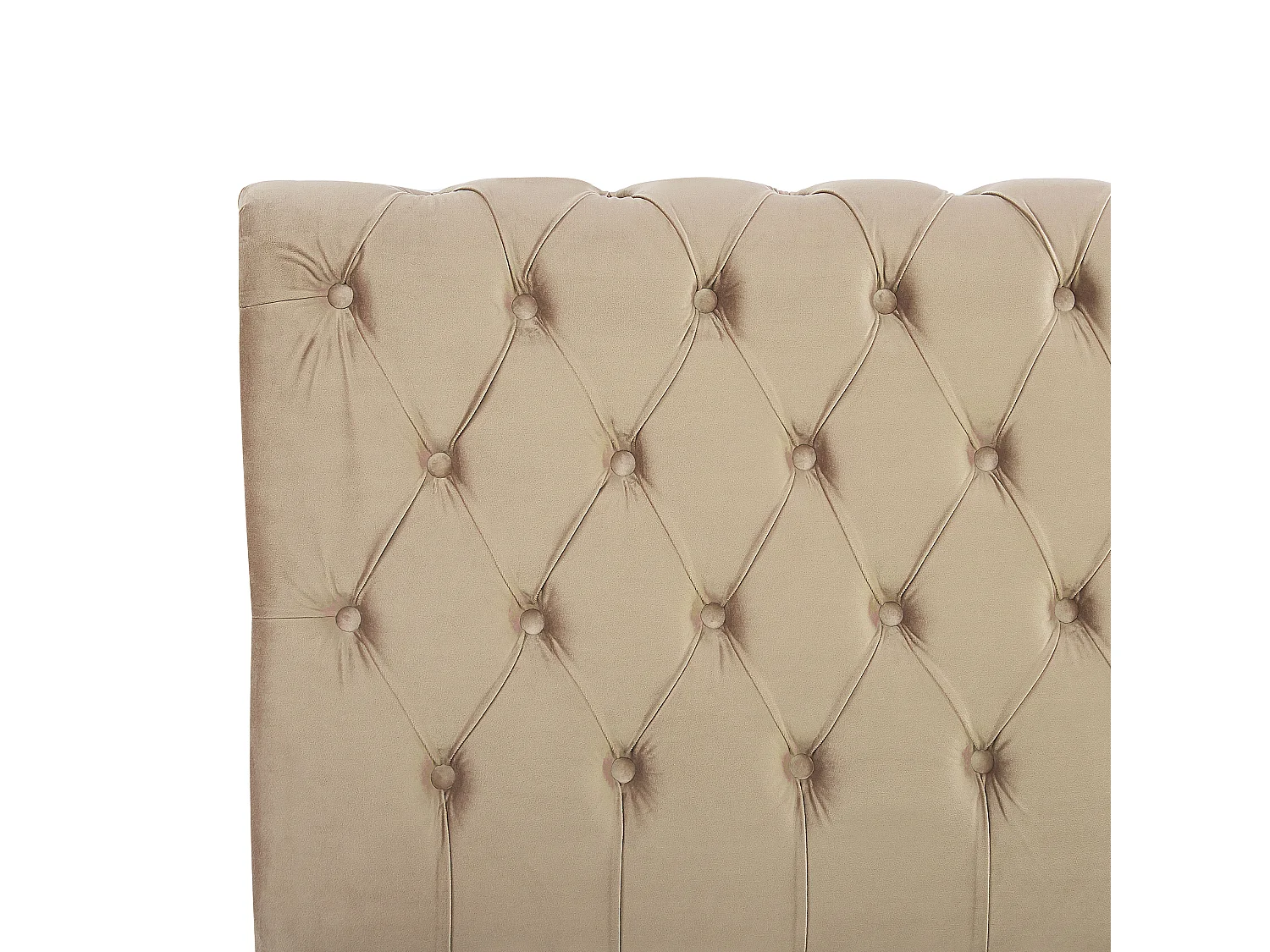 Lit à eau Velours AVALLON 160 x 200 cm Beige