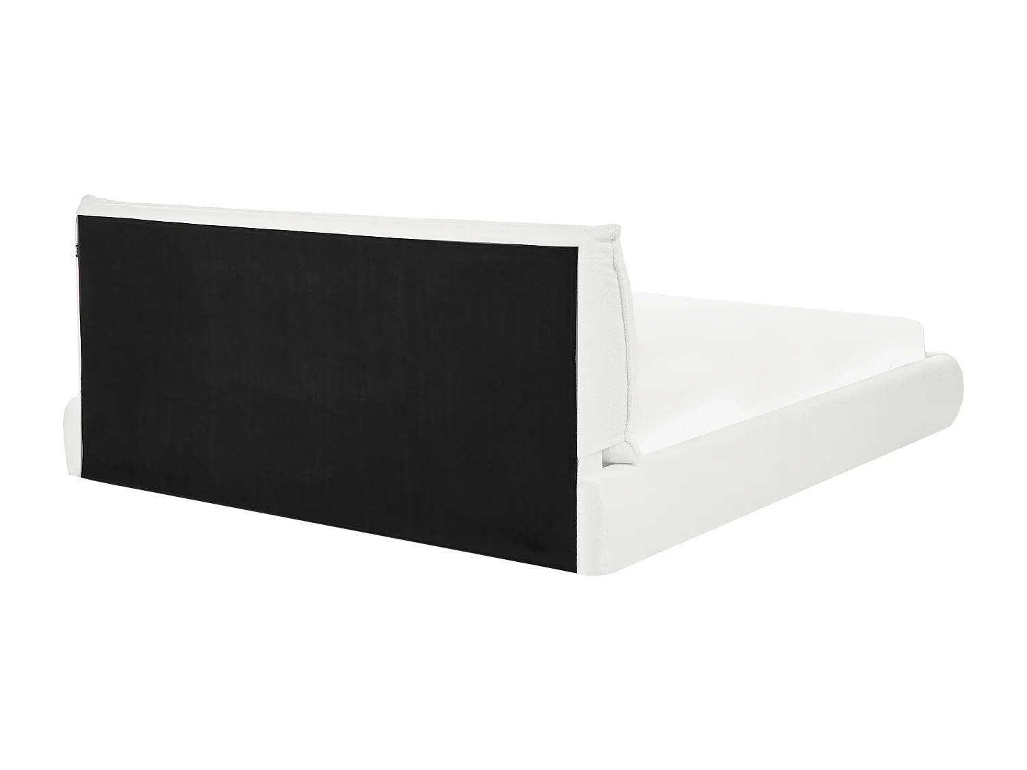 Letto Bouclé VINAY 180 x 200 cm Bianco