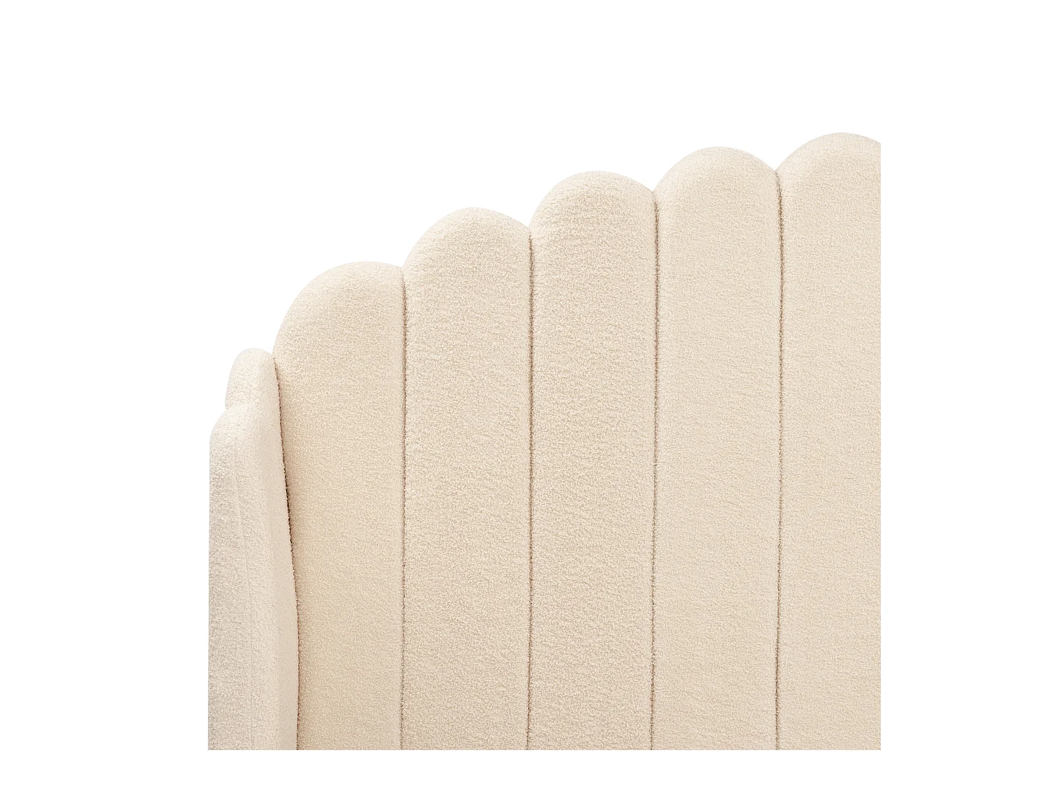 Lit avec sommier Bouclé AMBILLOU 160 x 200 cm Beige