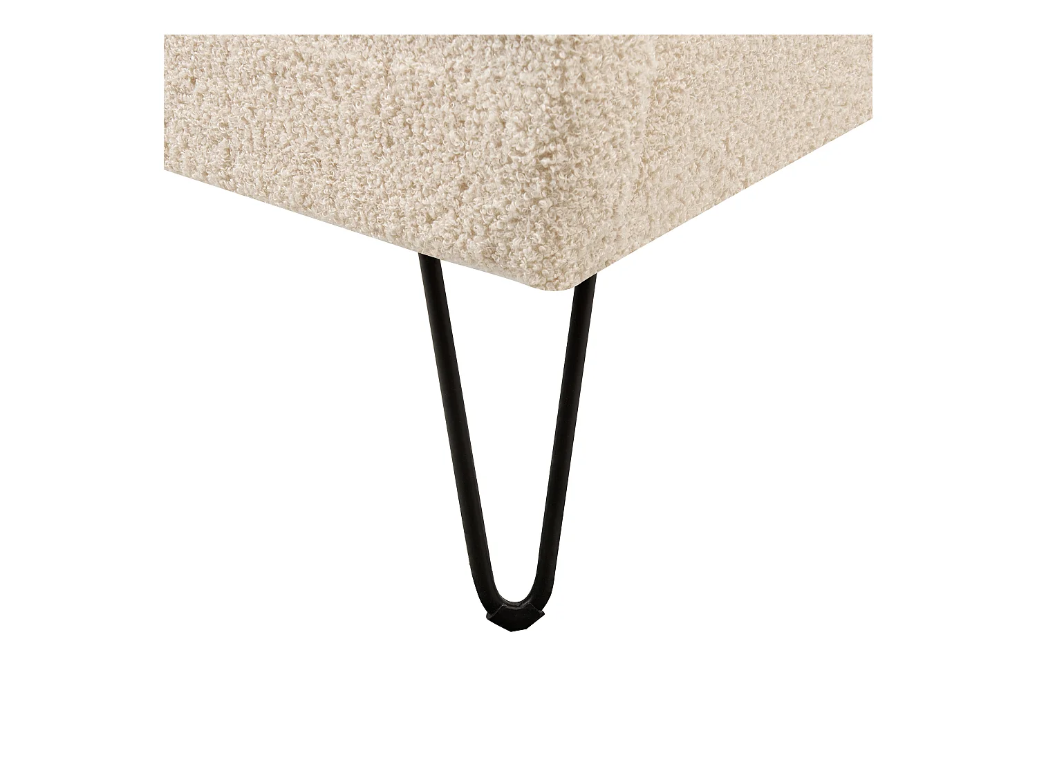 Lit avec sommier Bouclé AMBILLOU 160 x 200 cm Beige