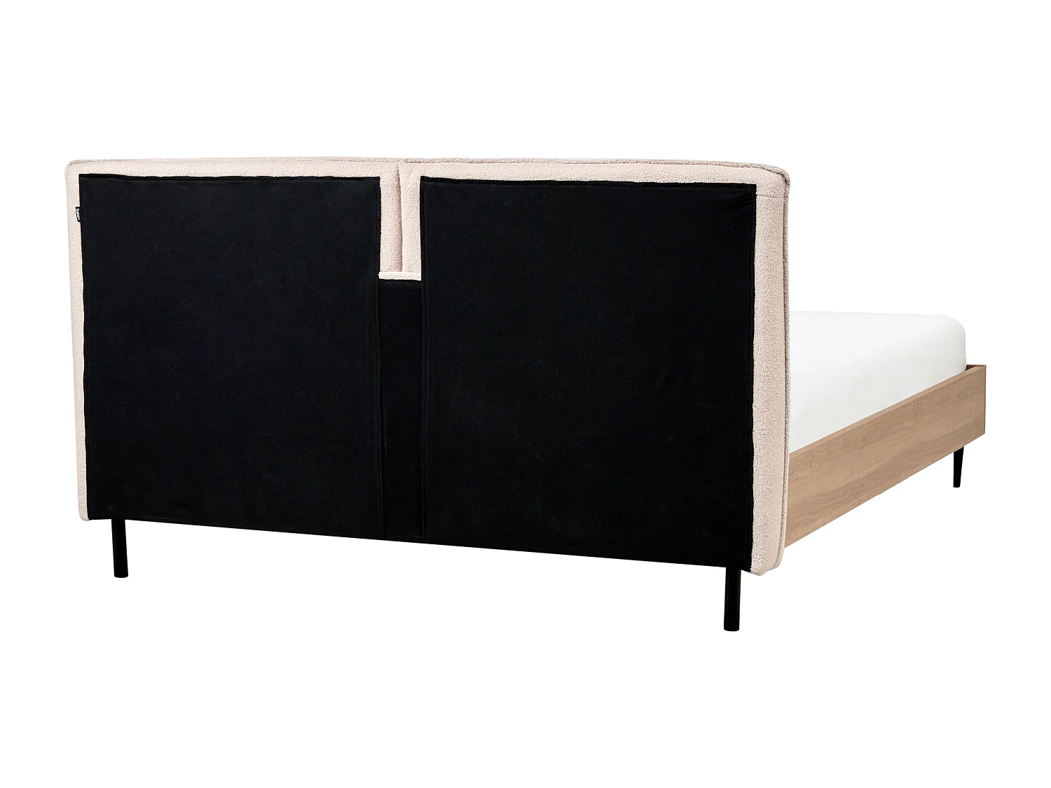 Lit avec sommier Bouclé LIMANTON 160 x 200 cm Beige