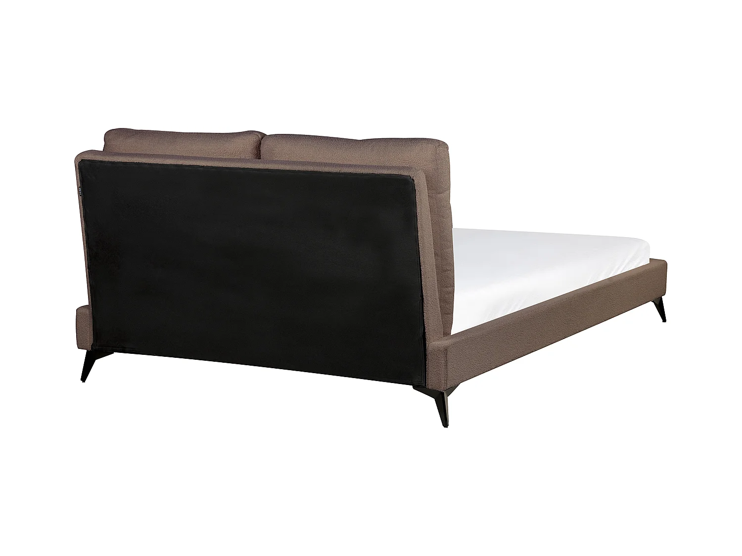 Lit avec sommier Bouclé MELLE 160 x 200 cm Marron