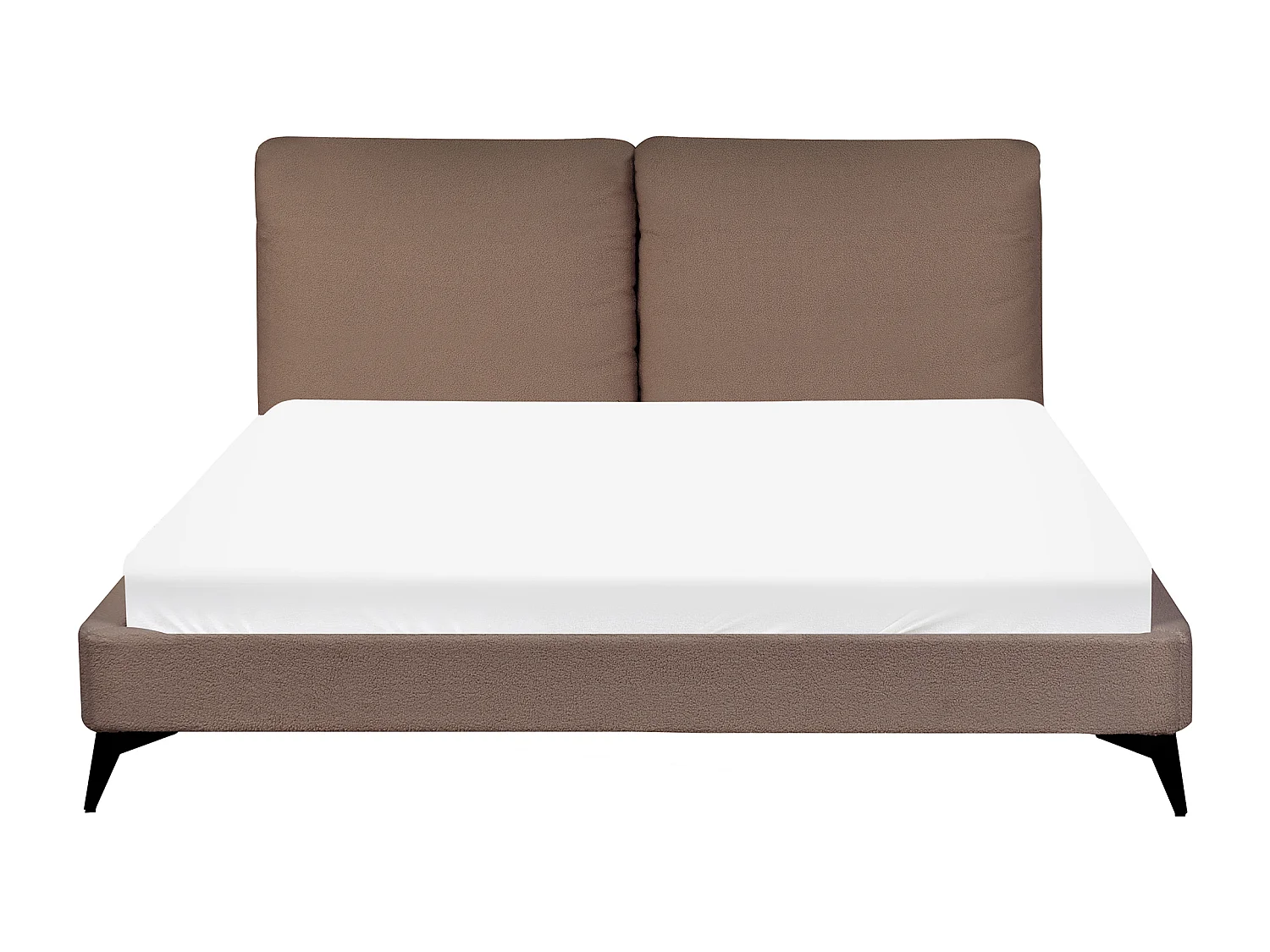 Bett mit Lattenrost Bouclé MELLE 160 x 200 cm Braun