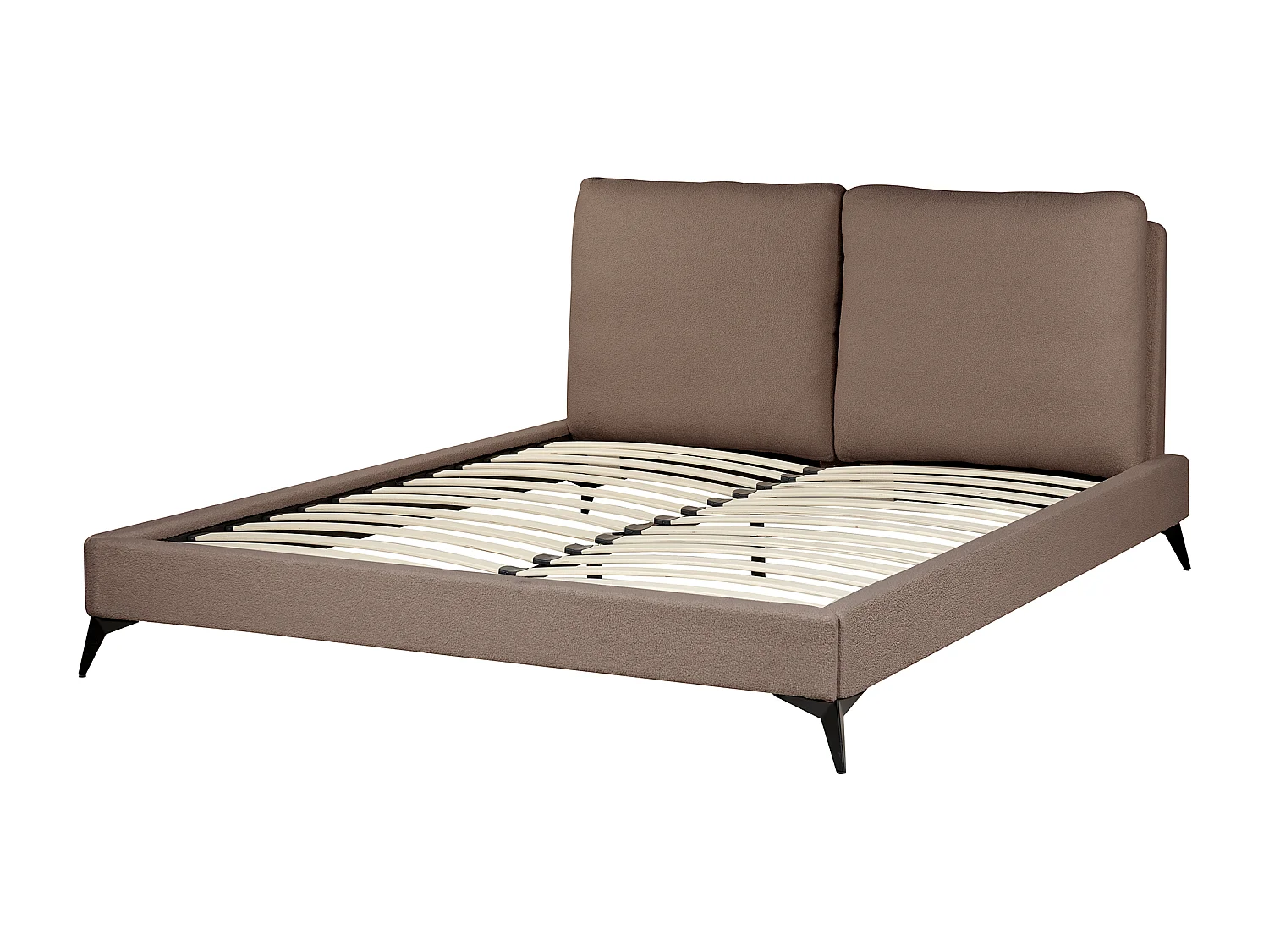 Bett mit Lattenrost Bouclé MELLE 160 x 200 cm Braun