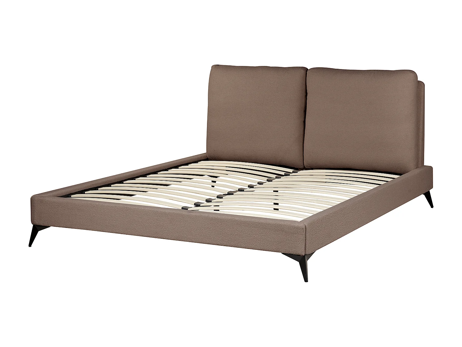 Lit avec sommier Bouclé MELLE 160 x 200 cm Marron