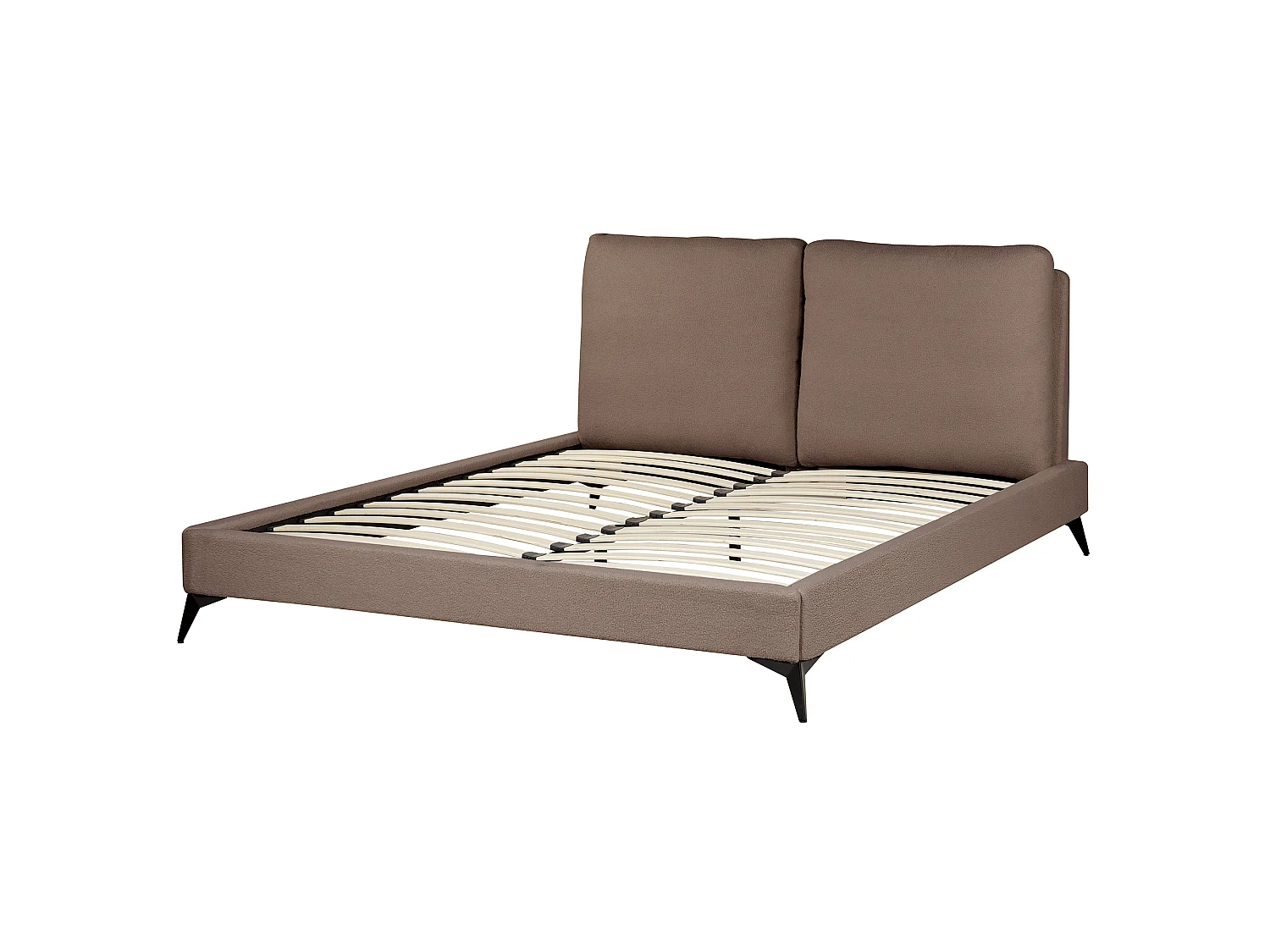 Lit avec sommier Bouclé MELLE 160 x 200 cm Marron