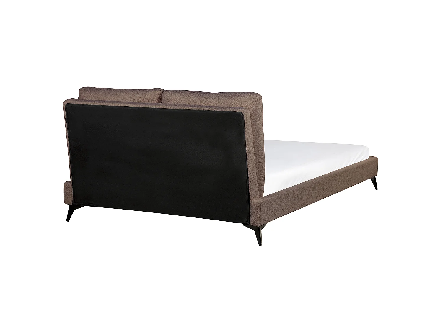 Lit avec sommier Bouclé MELLE 160 x 200 cm Marron
