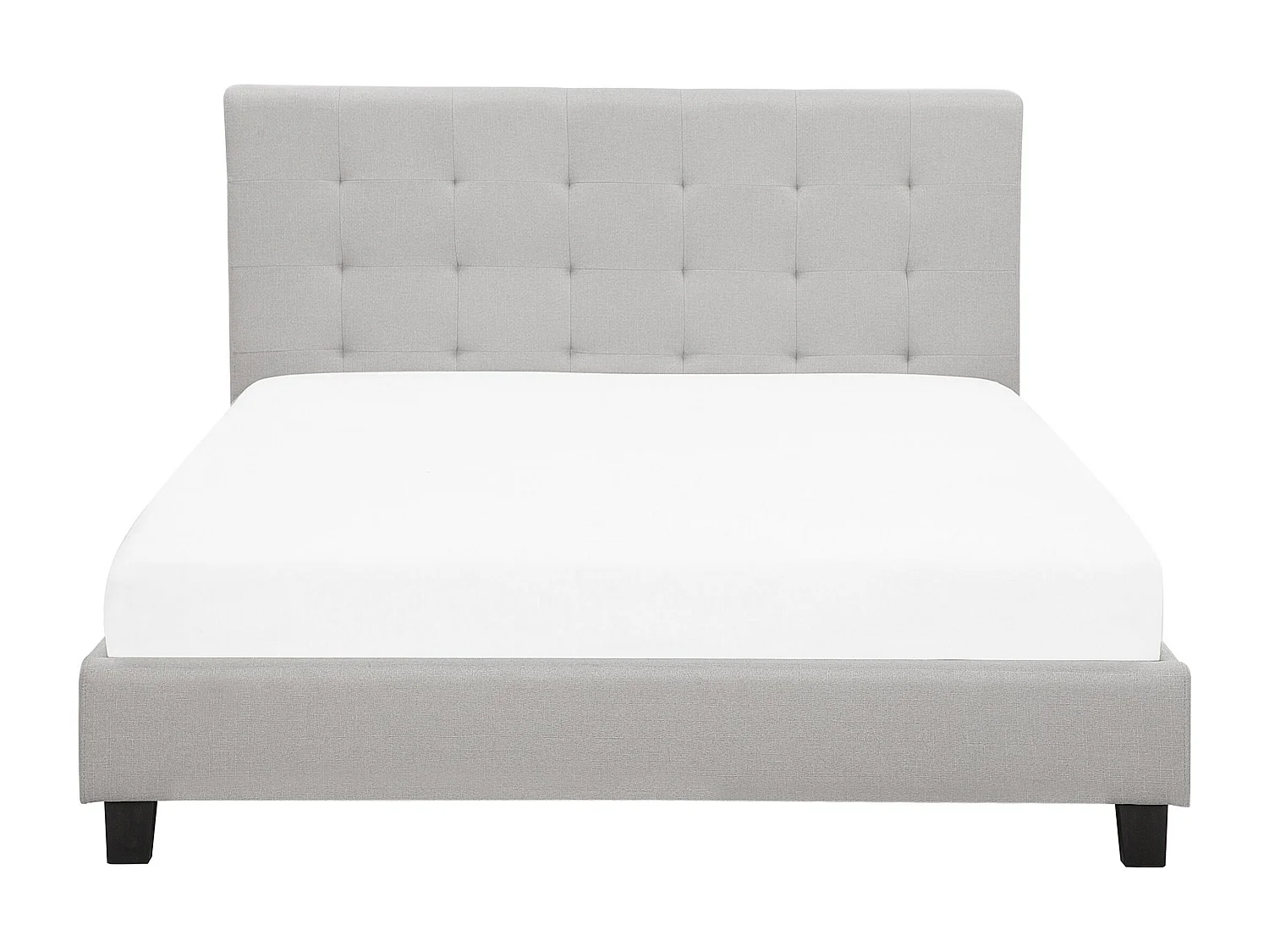 Lit à eau Tissu LA ROCHELLE 160 x 200 cm Gris clair