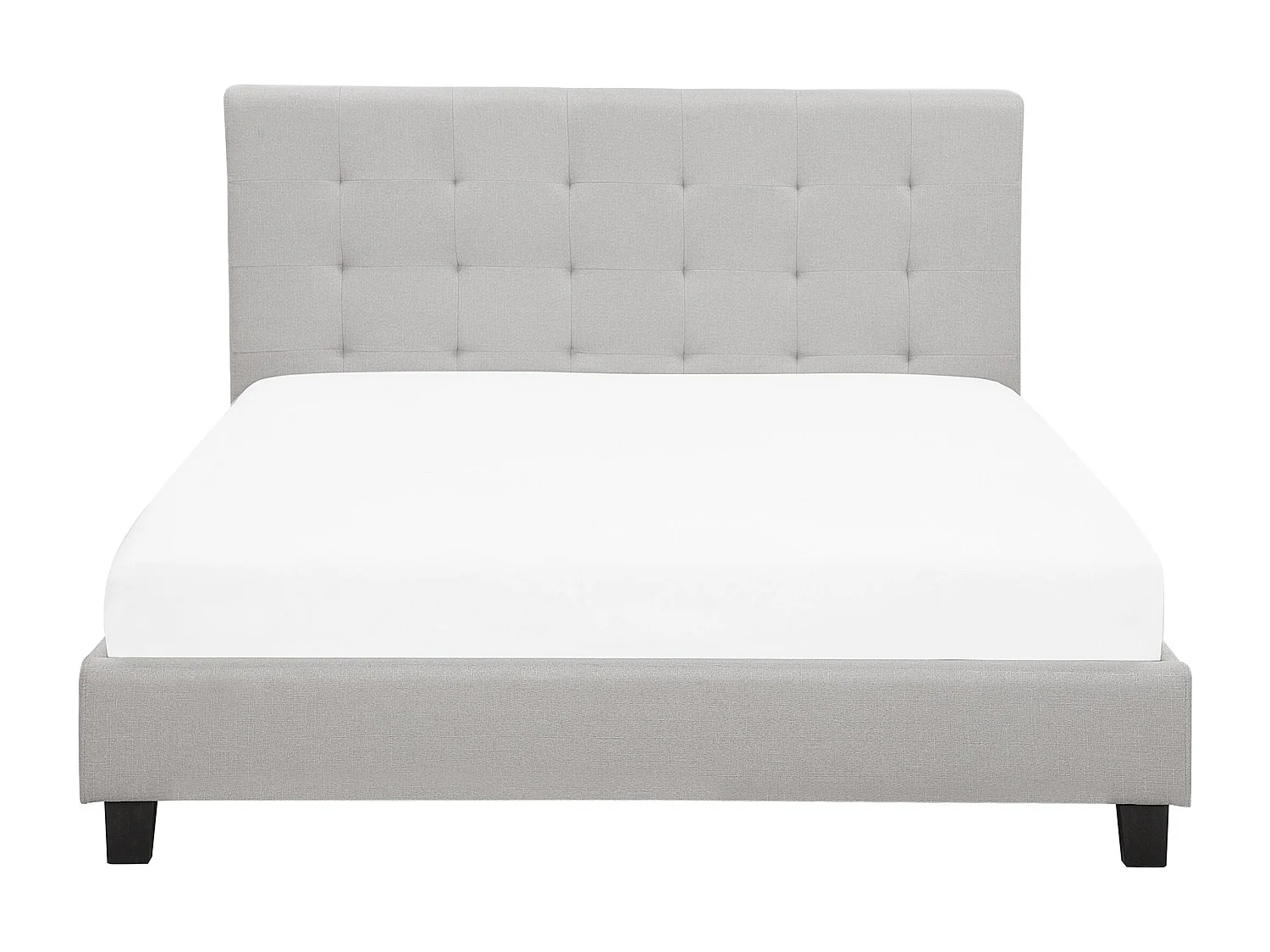 Lit à eau Tissu LA ROCHELLE 160 x 200 cm Gris clair