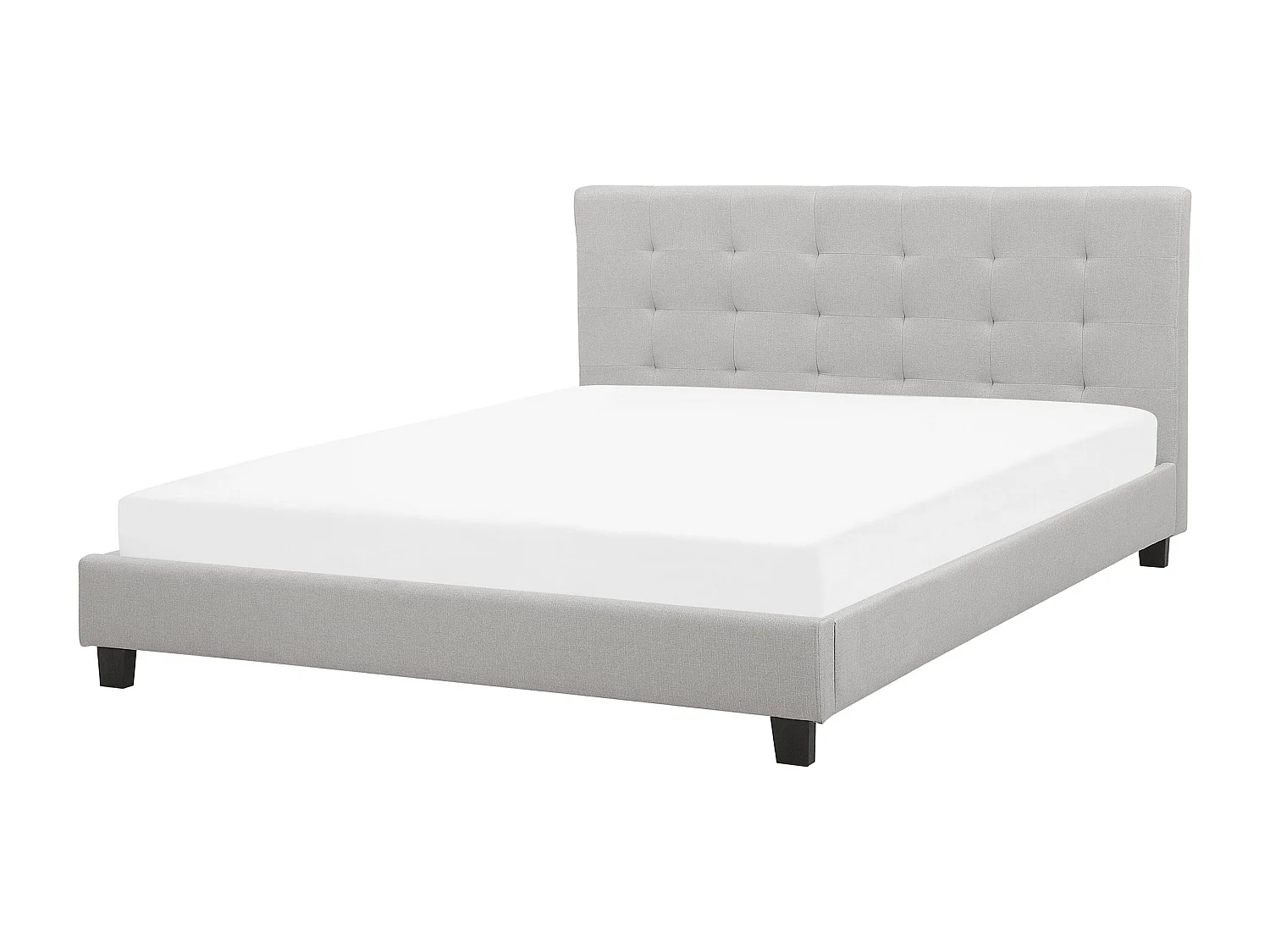 Lit à eau Tissu LA ROCHELLE 160 x 200 cm Gris clair