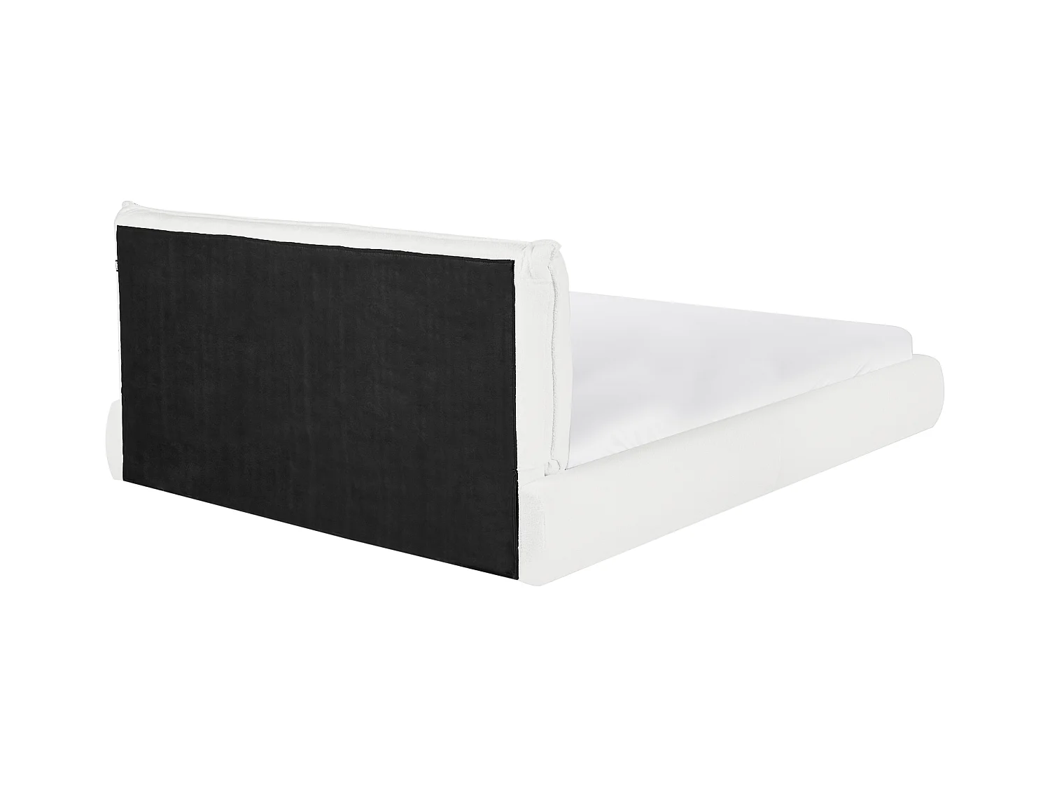 Lit avec sommier Bouclé VINAY 160 x 200 cm Blanc