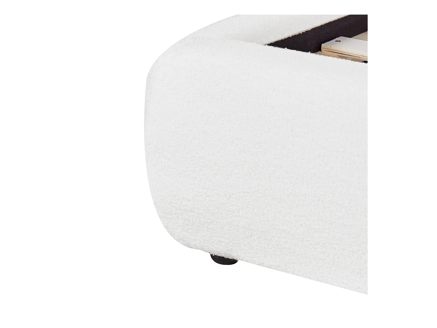 Lit avec sommier Bouclé VINAY 160 x 200 cm Blanc