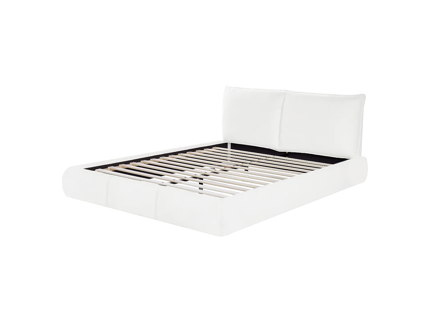 Cama Bouclé VINAY 160 x 200 cm Blanco