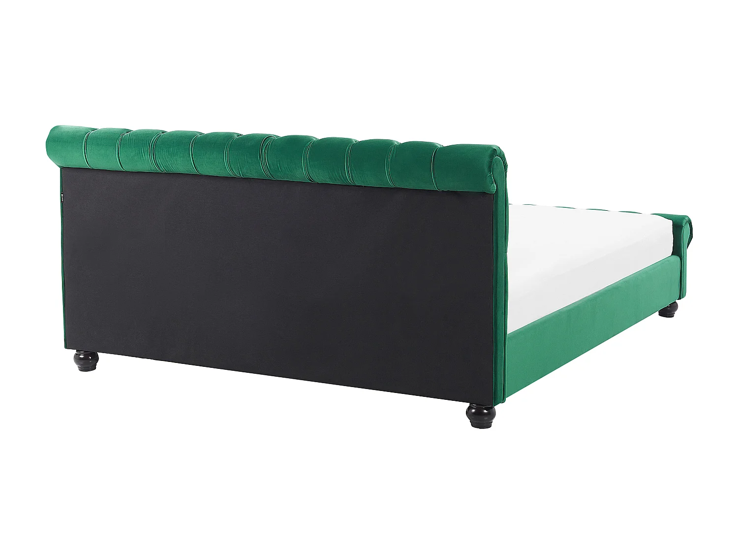 Lit à eau Velours AVALLON 160 x 200 cm Vert émeraude