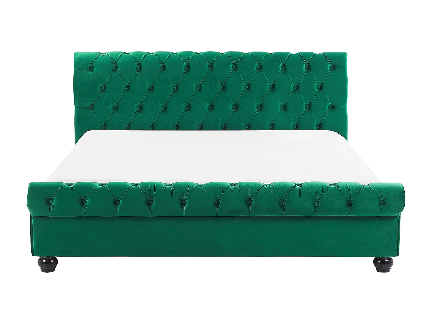 Letto ad acqua Velluto AVALLON 160 x 200 cm Verde smeraldo