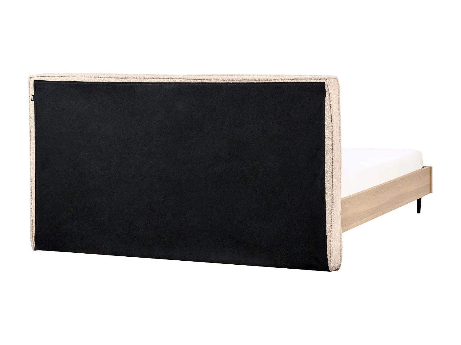 Bed Bouclé IZERNORE 180 x 200 cm Beige