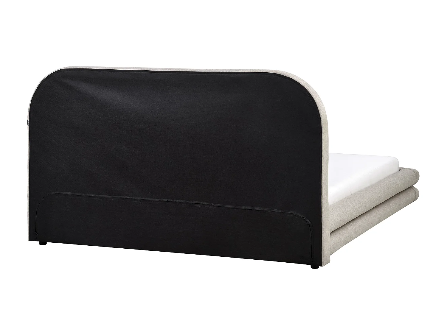 Lit à eau Lin synthétique LAVARDENS 160 x 200 cm Taupe