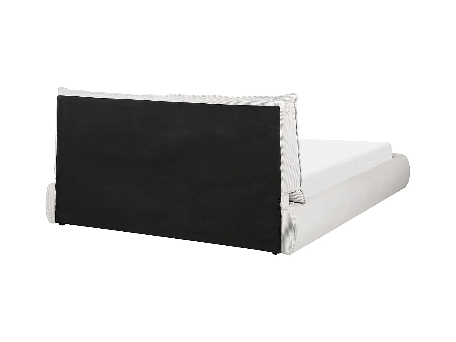 Lit à eau Velours côtelé VINAY 160 x 200 cm Beige clair