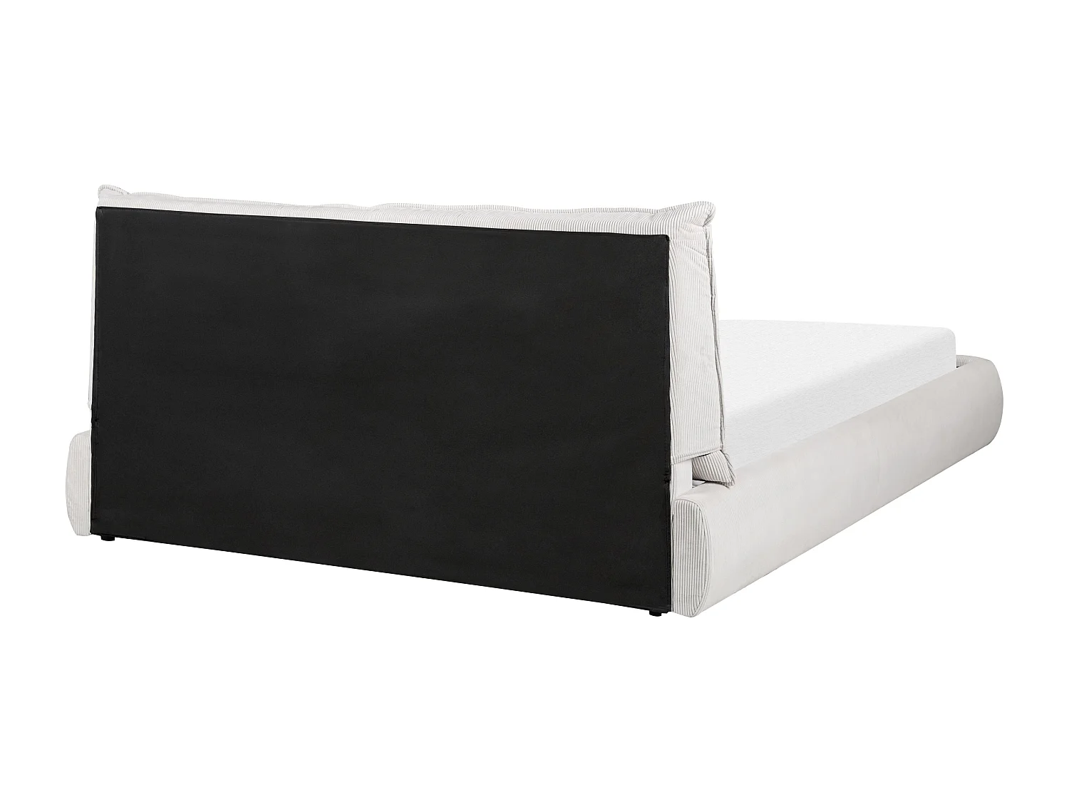 Lit à eau Velours côtelé VINAY 160 x 200 cm Beige clair