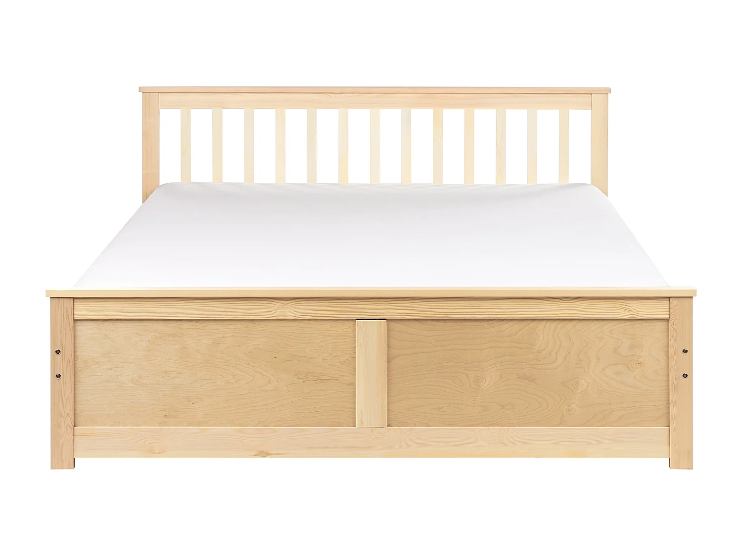 Bett mit Lattenrost Kiefernholz OLENDON 160 x 200 cm Hellbraun