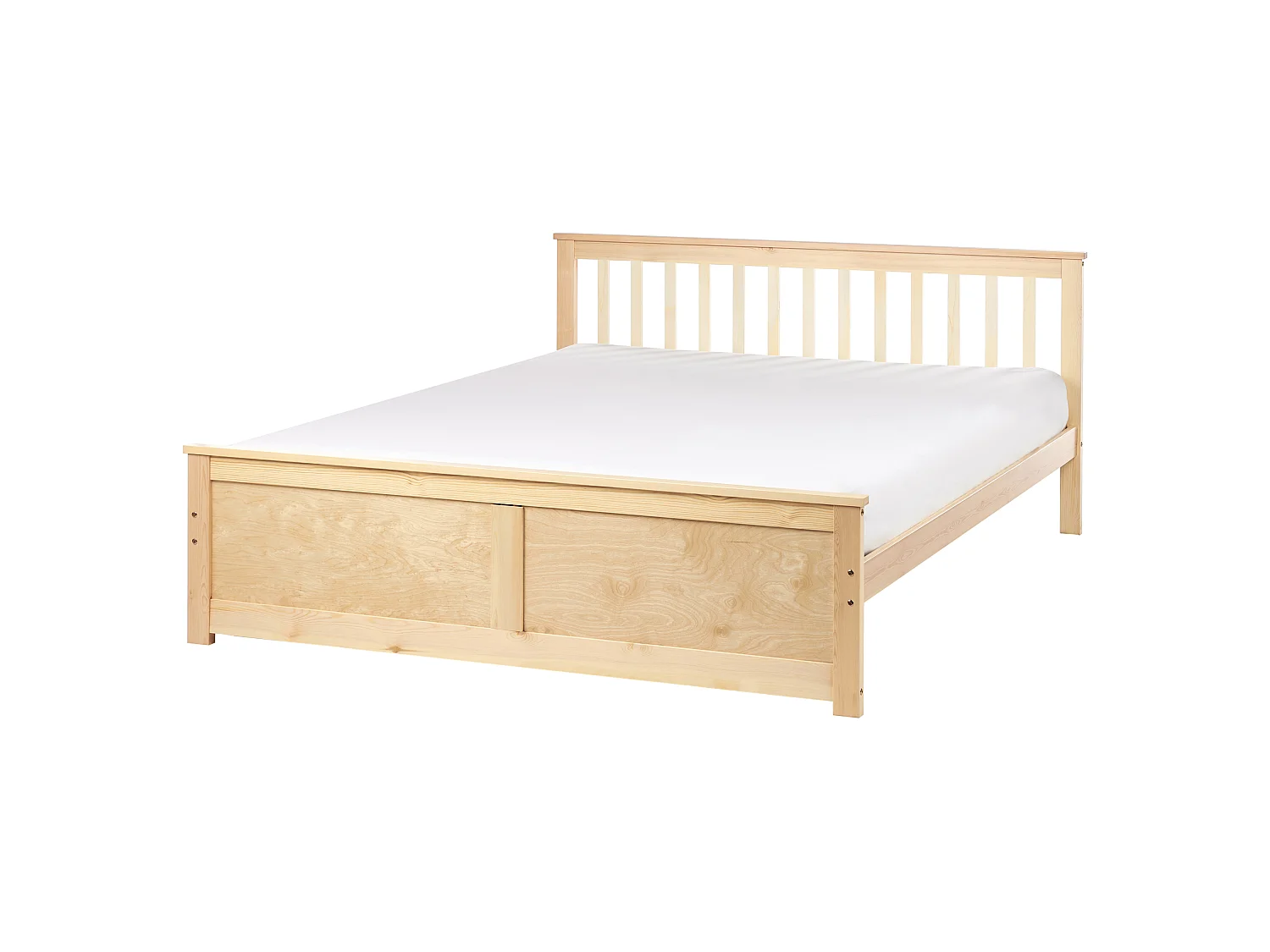 Bed Pine Wood OLENDON 160 x 200 cm (EU King Size) Light Brown