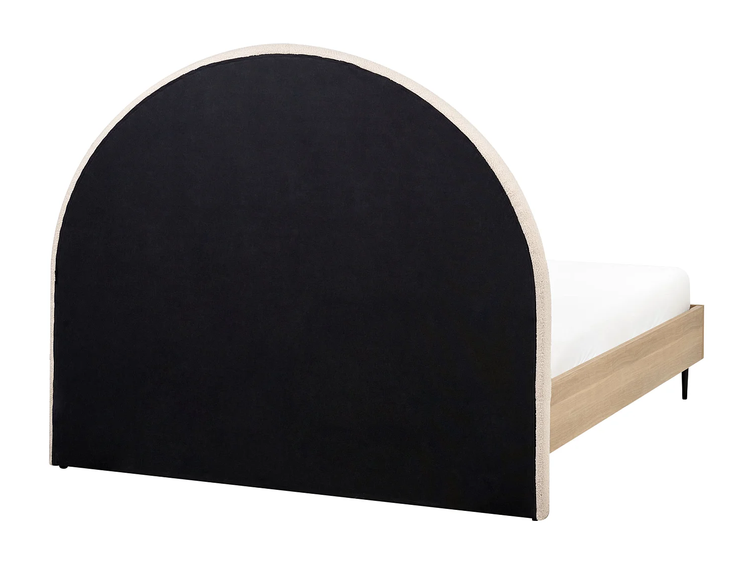 Bett mit Lattenrost Bouclé MILLAY 140 x 200 cm Beige