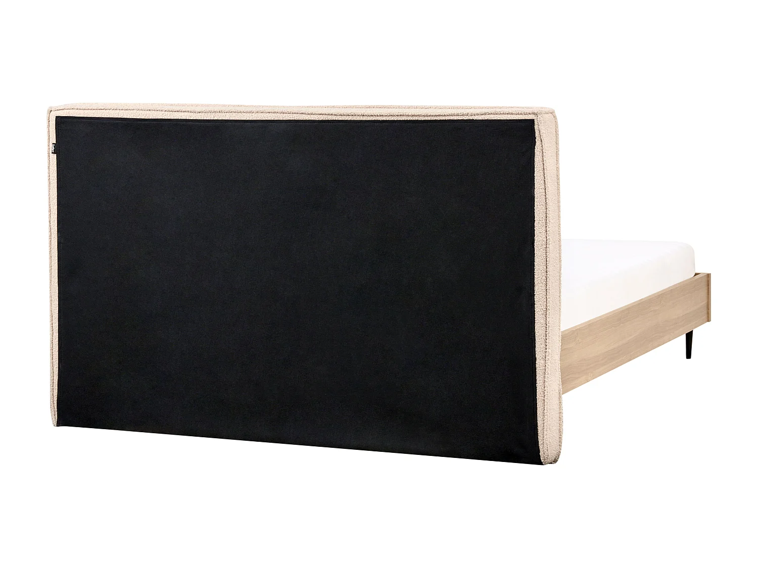 Lit avec sommier Bouclé IZERNORE 160 x 200 cm Beige