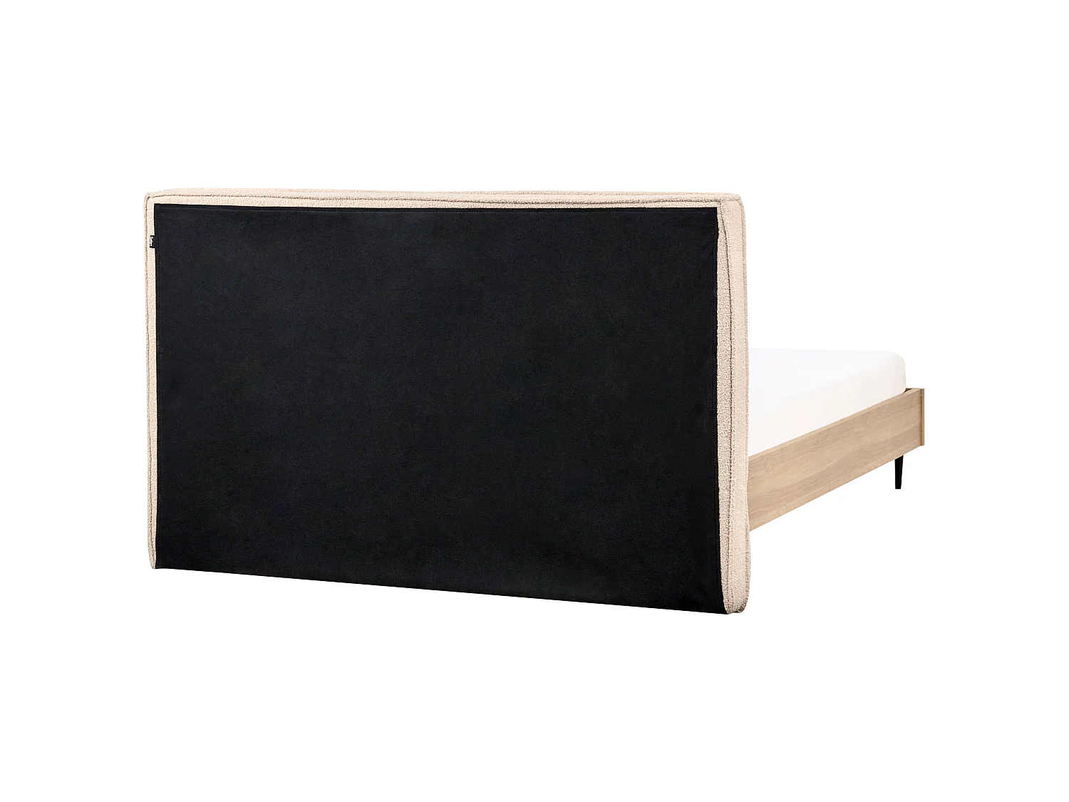 Säng med lamellram Bouclé IZERNORE 160 x 200 cm Beige
