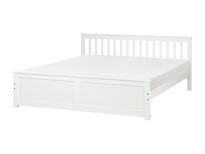 Bed Dennenhout OLENDON 180 x 200 cm Wit